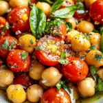 Chickpea Tomato Basil Salad