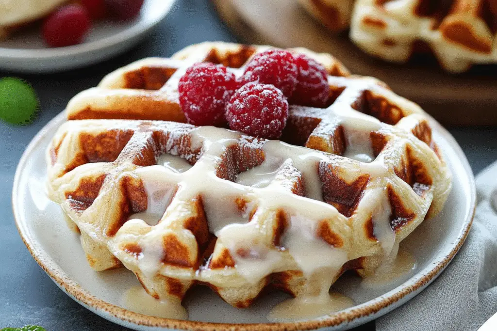 Cinnamon Roll Waffles