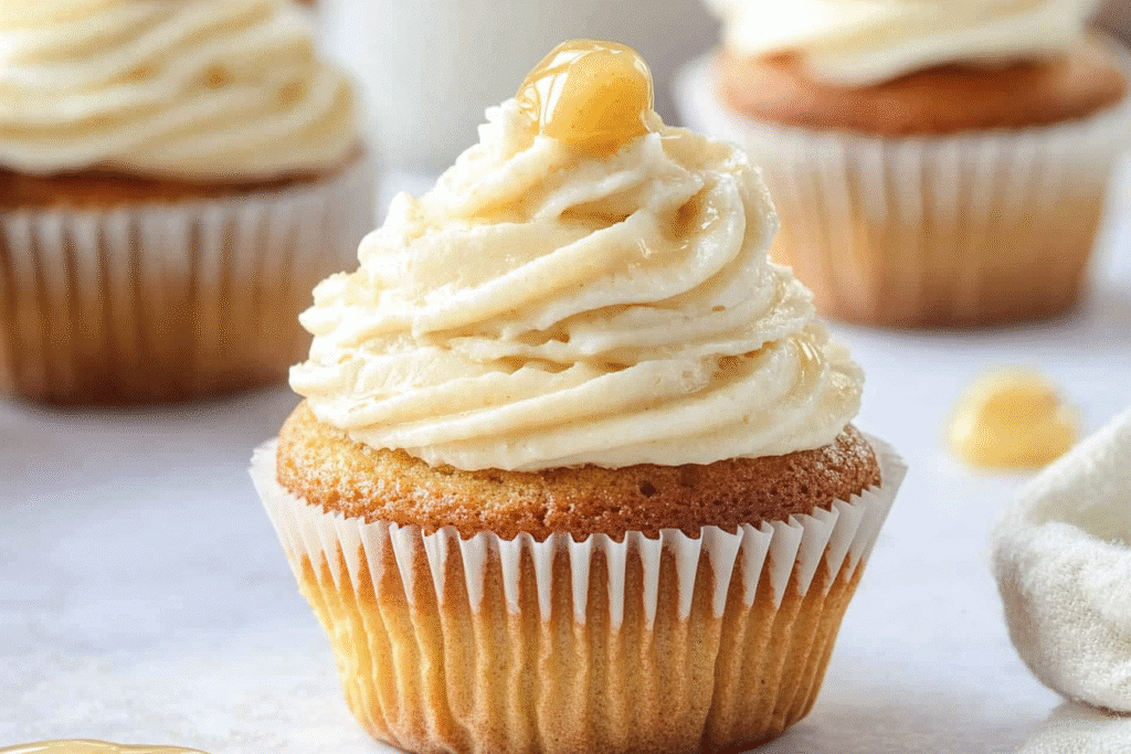 Corn Cupcakes With Brown Butter Honey Frosting