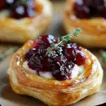 Cranberry Brie Puff Pastry Bites