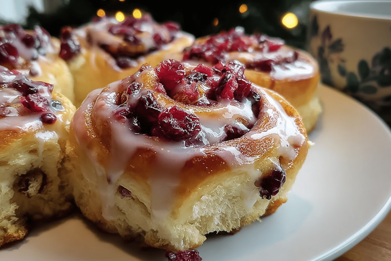 Cranberry Orange Cinnamon Rolls
