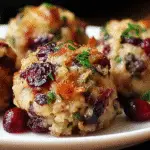 Cranberry Turkey Stuffing Balls
