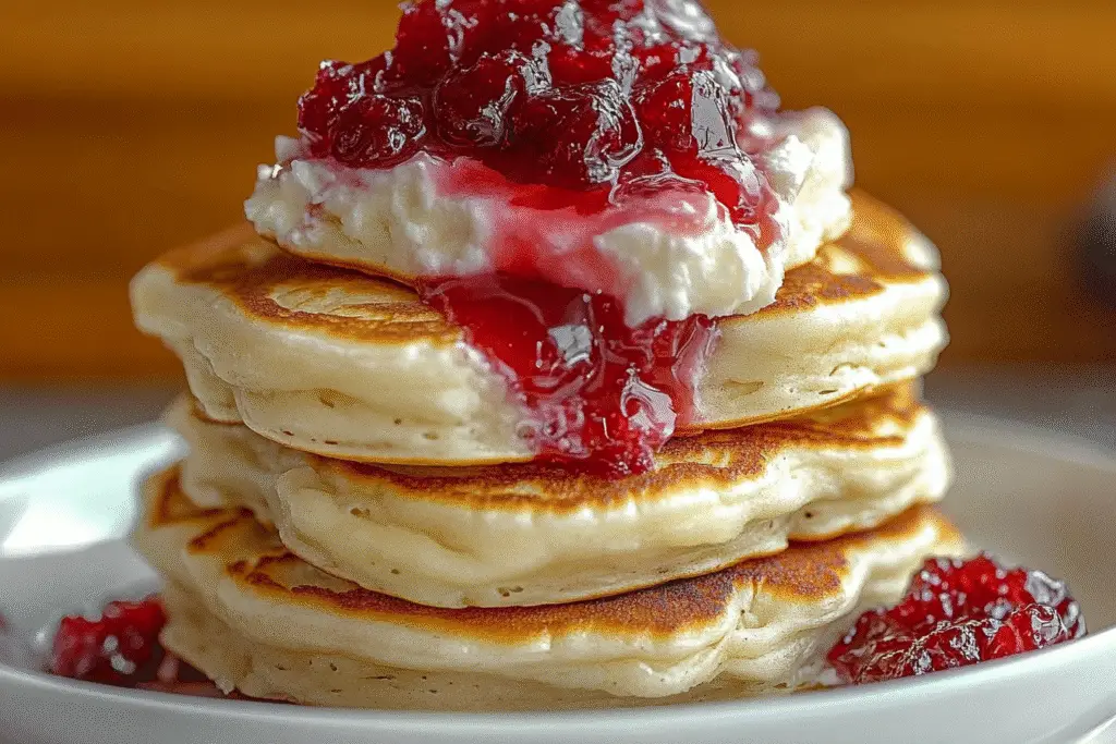 Cream Cheese Jam Pancakes