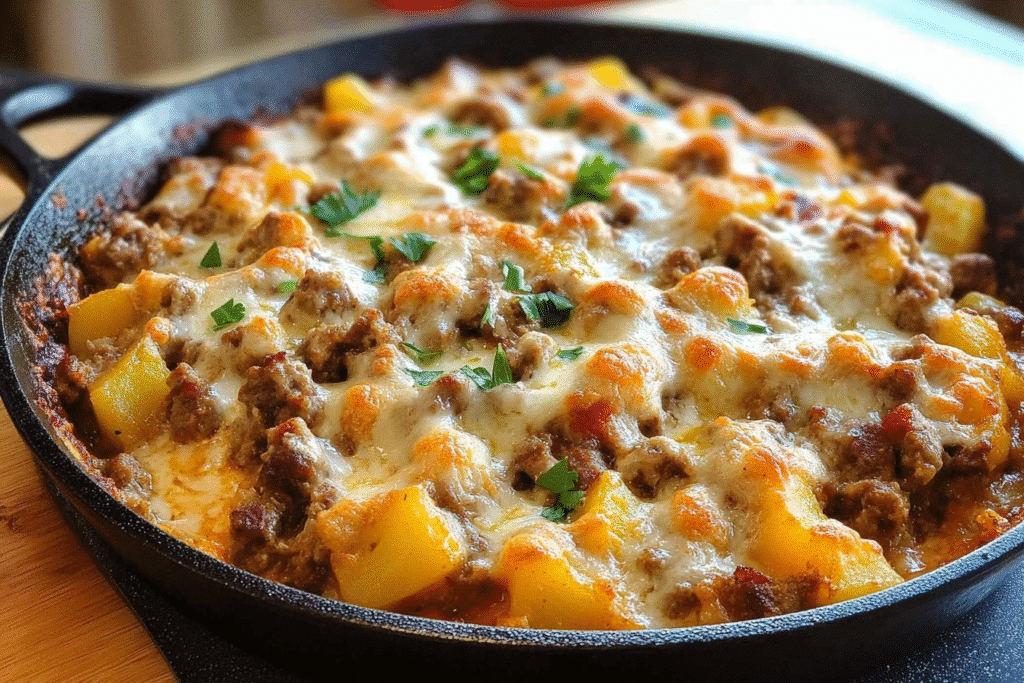 Creamy Meat Potato Skillet