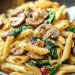 Creamy Mushroom Spinach Pasta