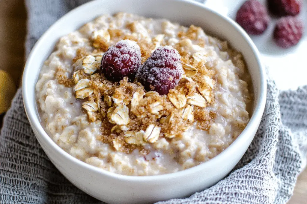 Creamy Old-Fashioned Oatmeal with Brown Sugar