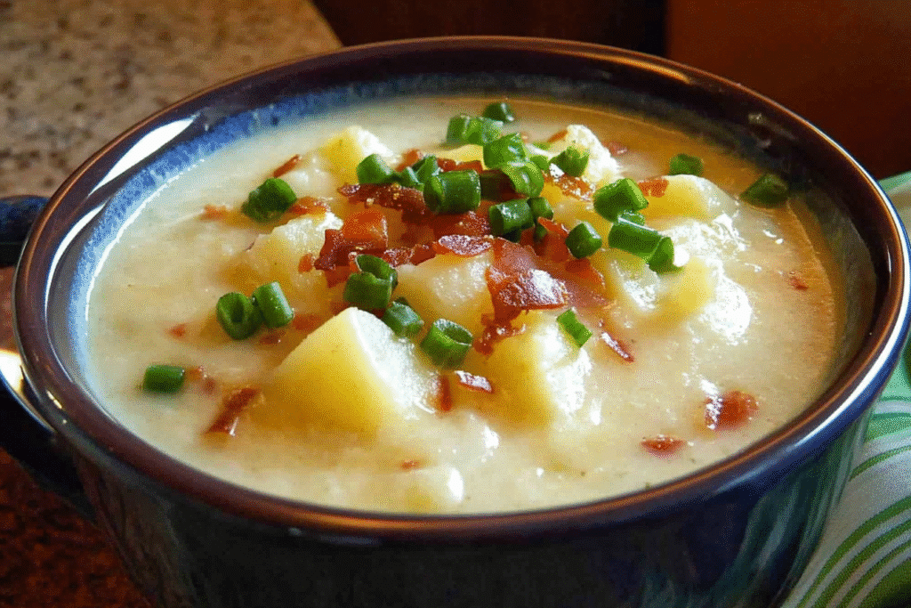 Creamy Paula Deen Crockpot Potato Soup