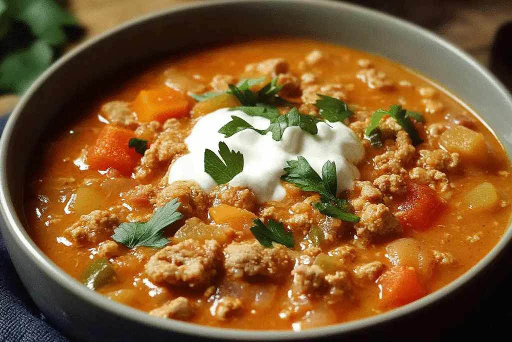 Creamy Turkey Pumpkin Chili