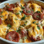 Crockpot Pierogi Sausage Casserole