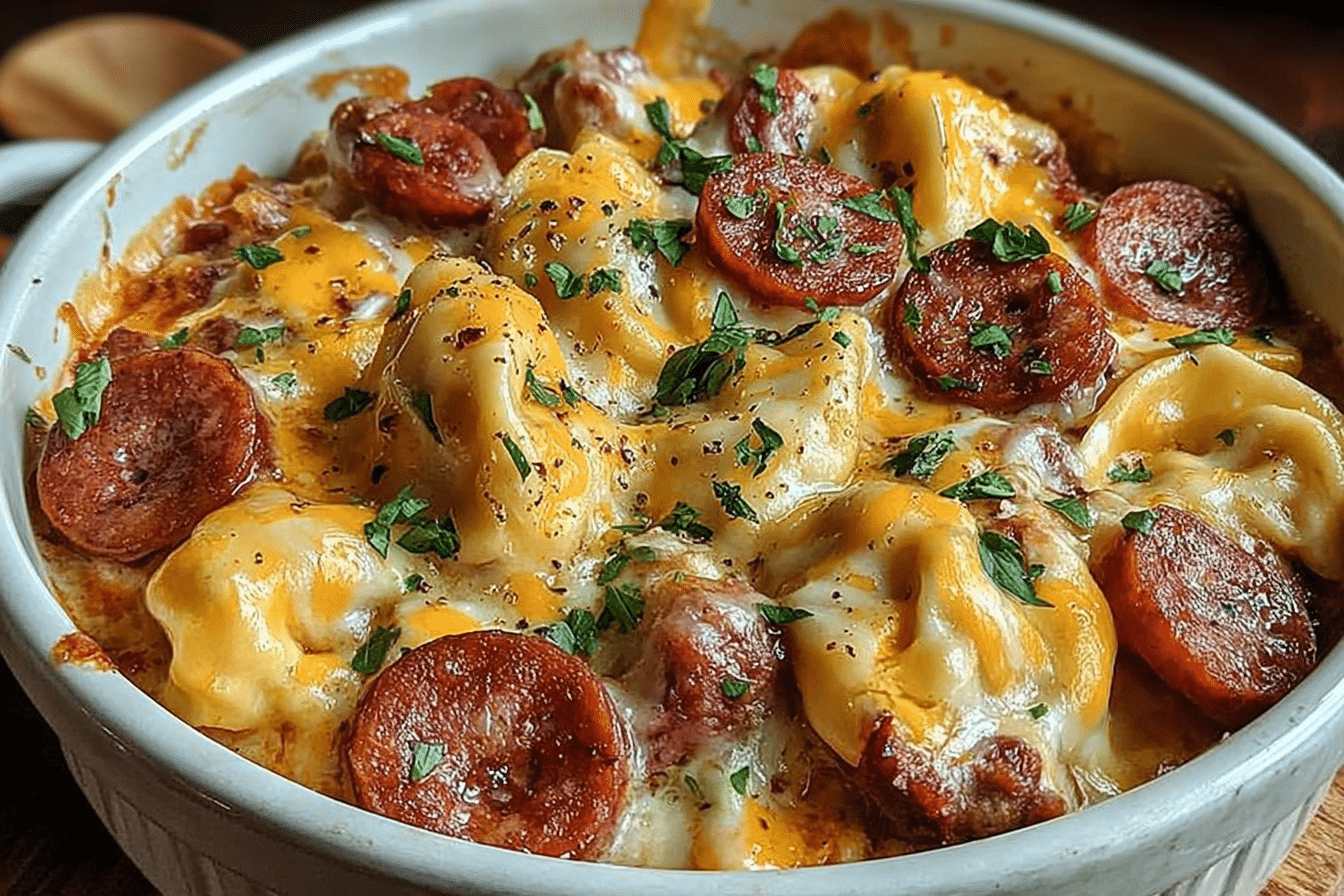 Crockpot Pierogi Sausage Casserole