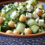 Cucumber Chickpea Greek Salad