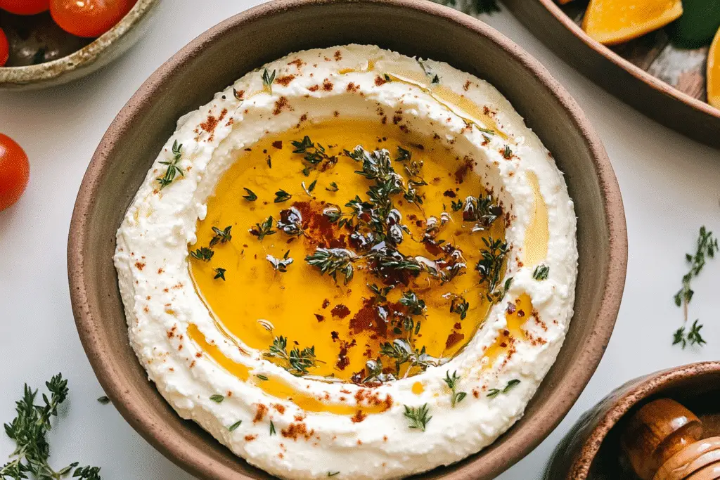 Delicious Ricotta Dip with Hot Honey