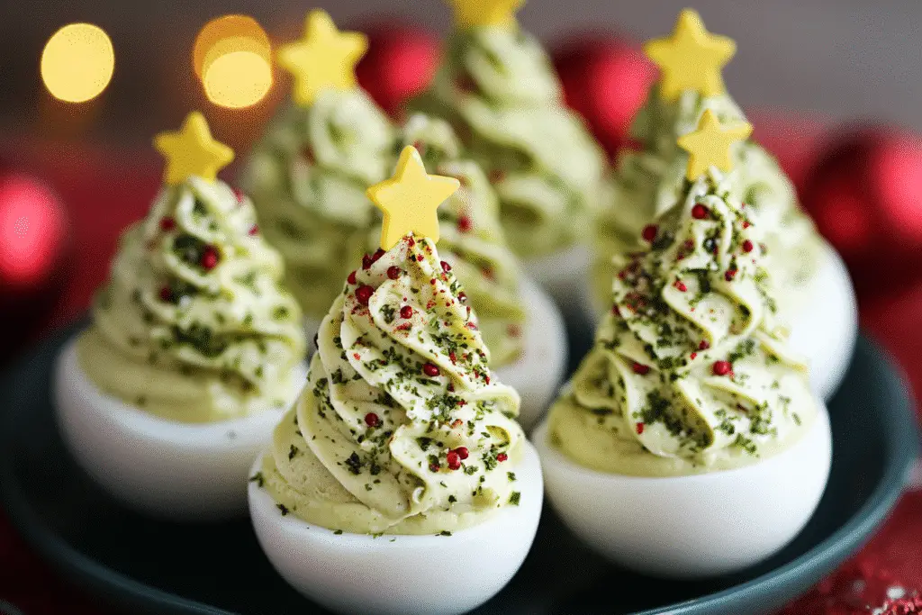 Deviled Egg Christmas Trees