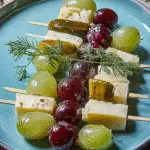 Dill Pickle Marinated California Grapes and Cheese