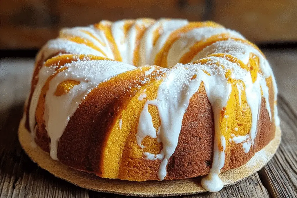 Dreamy Pumpkin Cream Cheese Bundt Cake