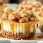Easy Apple Crisp Mini Cheesecakes