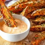 Easy Baked Garlic Parmesan Sweet Potato Wedges