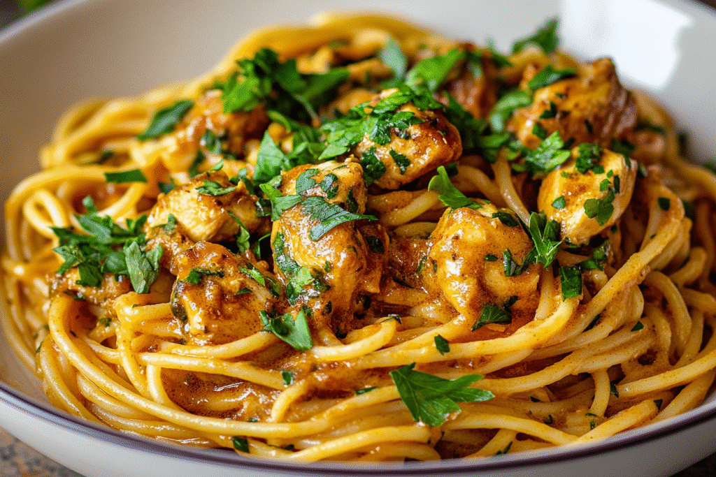 Easy Cowboy Butter Chicken Linguine