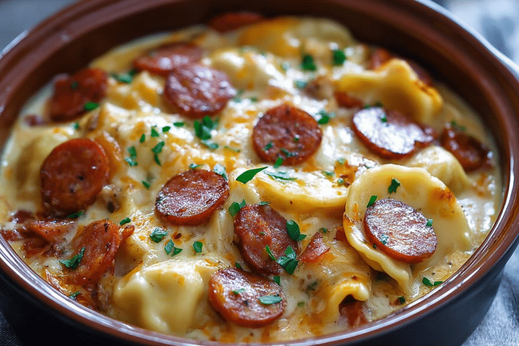 Easy Pierogi Sausage Casserole