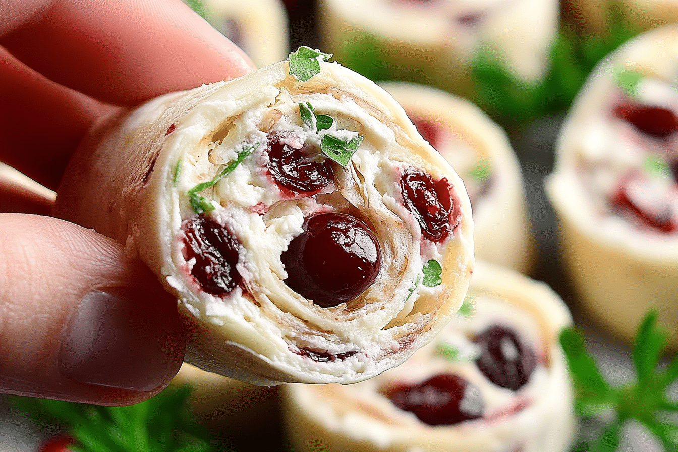 Festive Christmas Cranberry Roll Ups