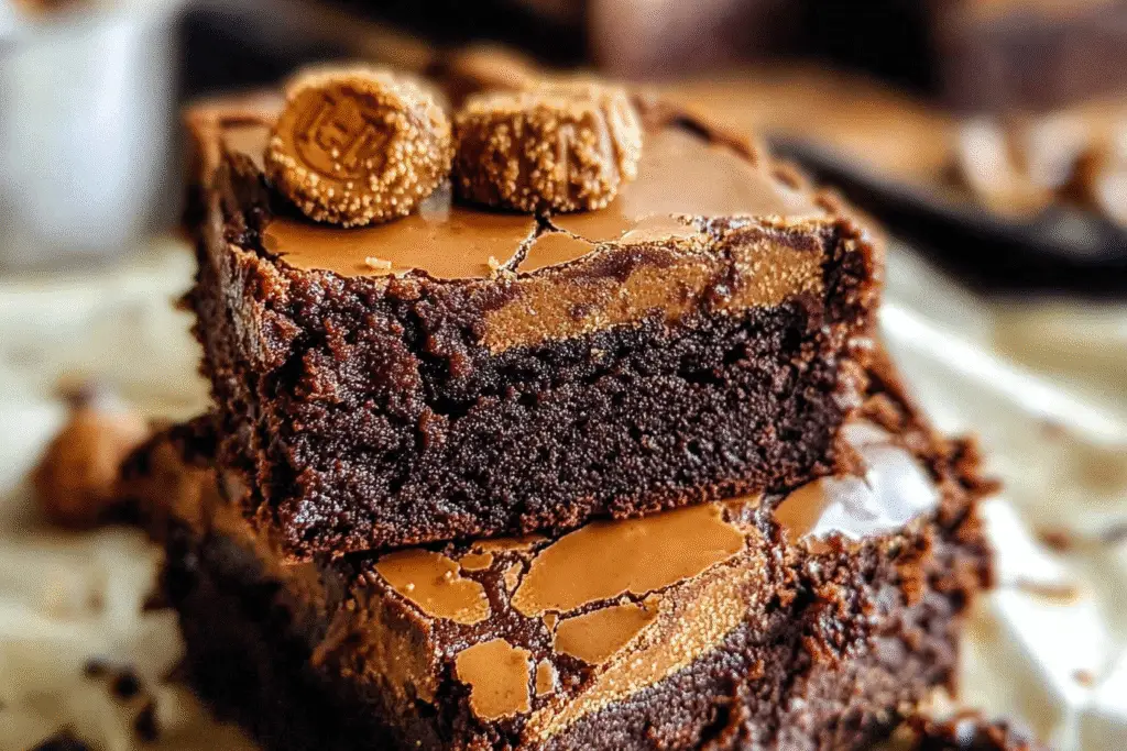 Fudgy Biscoff Brownies Delight