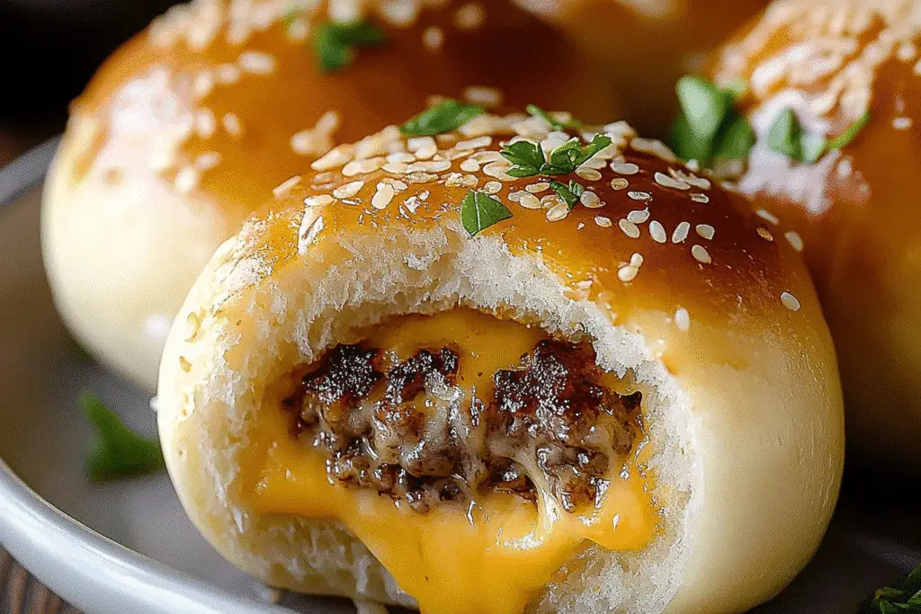 Garlic Parmesan Cheeseburger Bombs Recipe