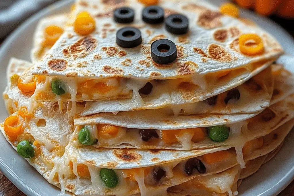 Ghost Quesadillas Halloween Cheese