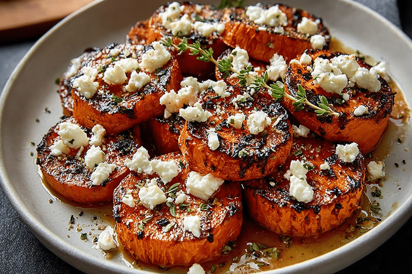 Gourmet Honey Feta Sweet Potato Rounds