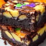 Halloween Cheesecake Brownies