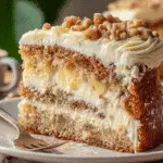 Heavenly Banana Walnut Cream Cake