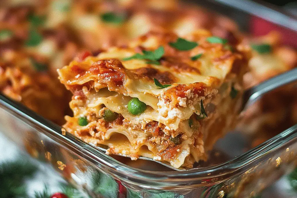 Holiday Christmas Lasagna