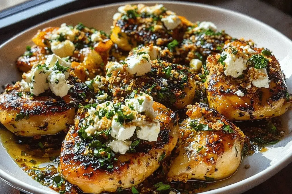 Irresistible 30 Minutes Baked Chicken with Crispy Feta