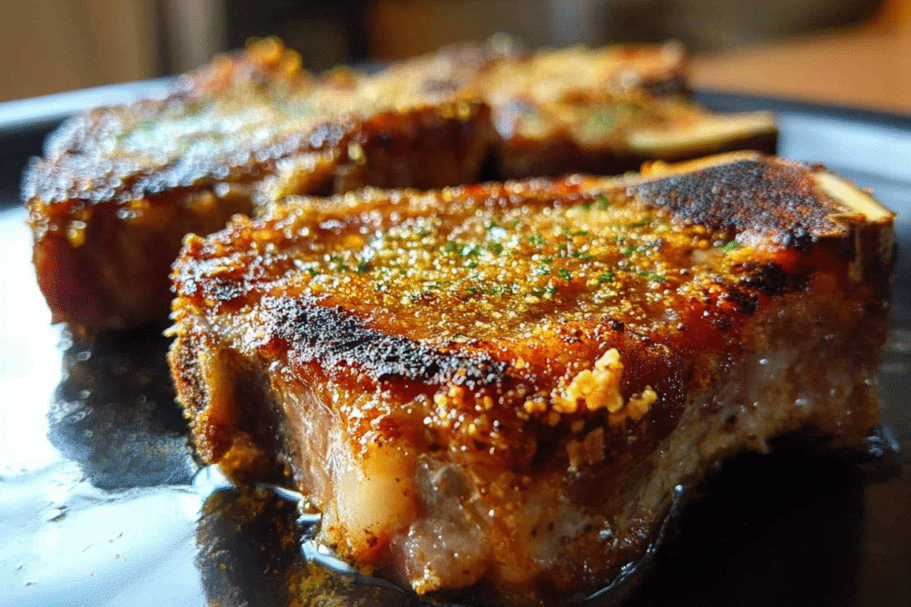 Juicy Baked Parmesan Beef Chops