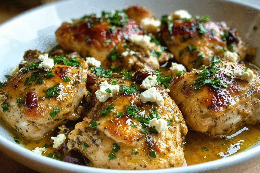 Juicy Crockpot Greek Chicken