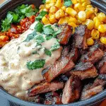 Korean BBQ Beef Bowl with Corn Sauce