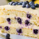 Lemon Blueberry Cream Cake