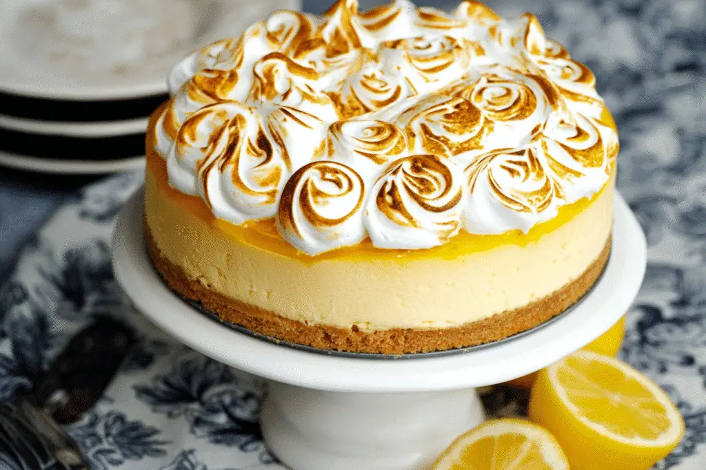 Lemon Curd Meringue Cheesecake Bliss