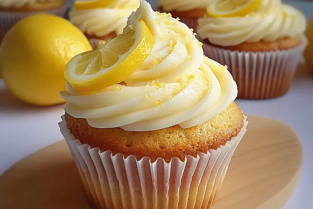 Lemonade Cupcakes with Lemon Frosting