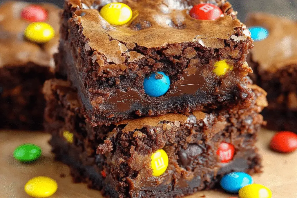 M&M Brownies Chocolate Fudge