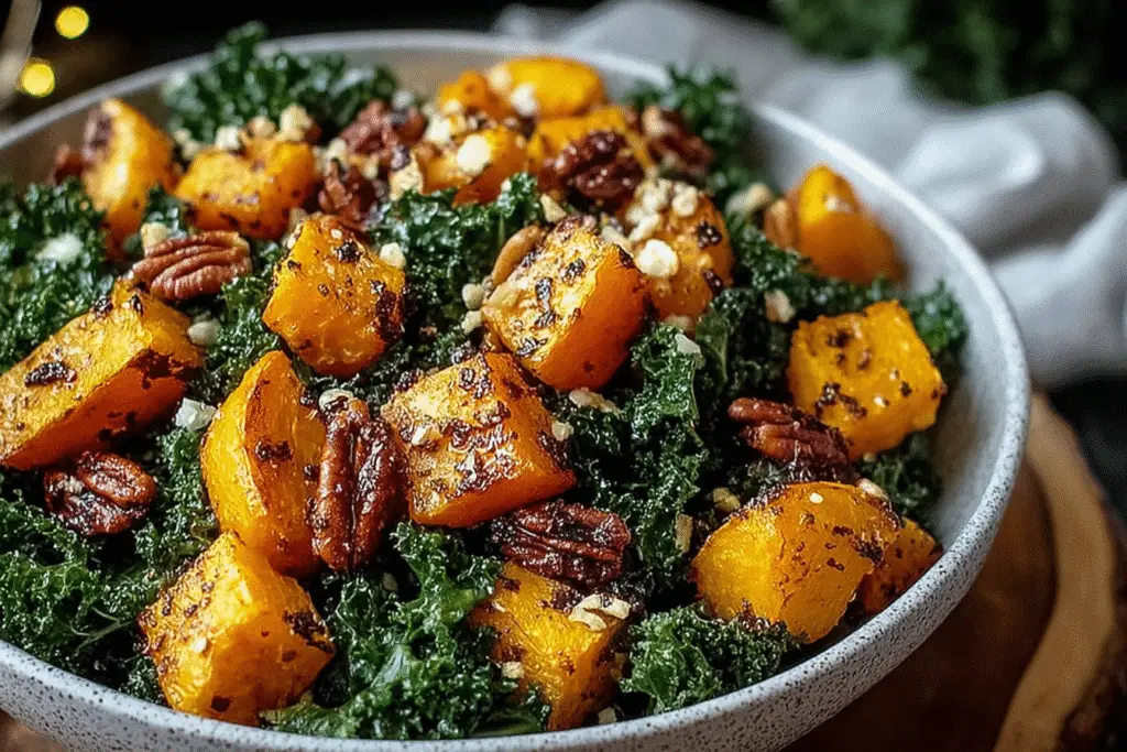 Maple-Roasted Squash and Kale Salad
