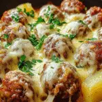 Meatballs with Potatoes and Cheese