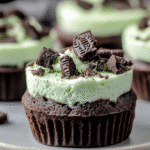 Mini Mint Chocolate Oreo Cheesecakes