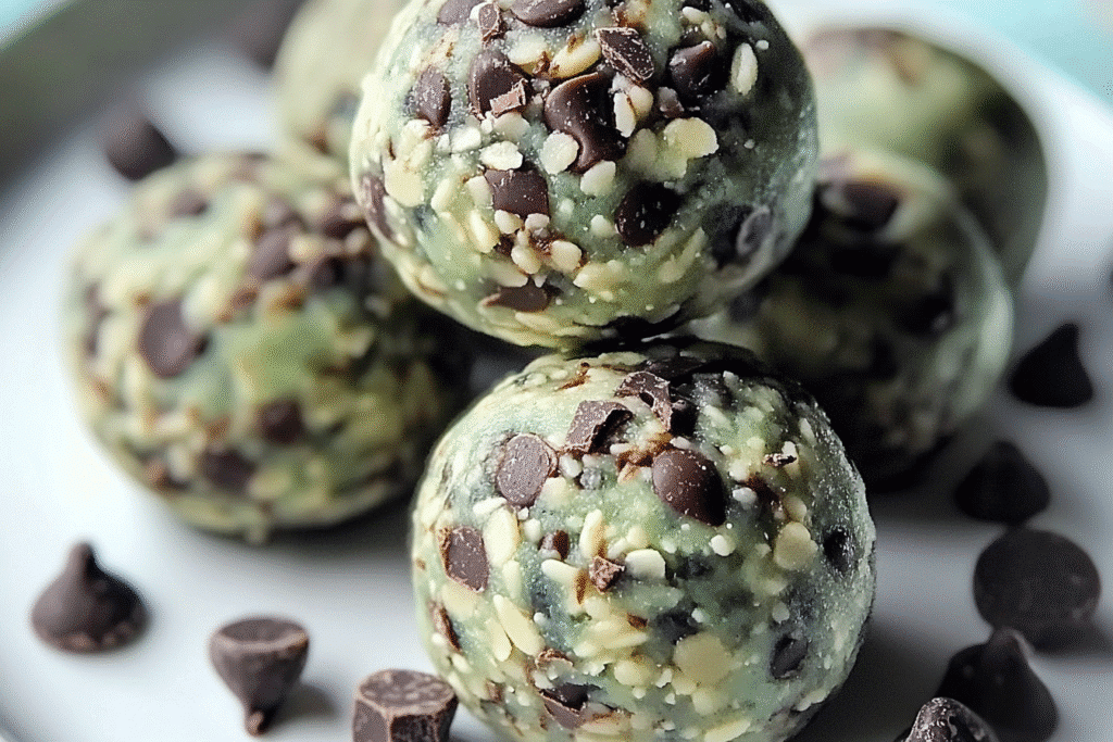 Mint Chocolate Chip Protein Balls