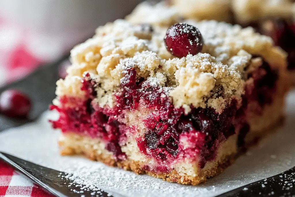 Moist Christmas Cranberry Bars