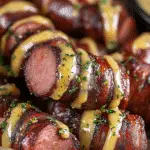 Mustard Hasselback Kielbasa Bites