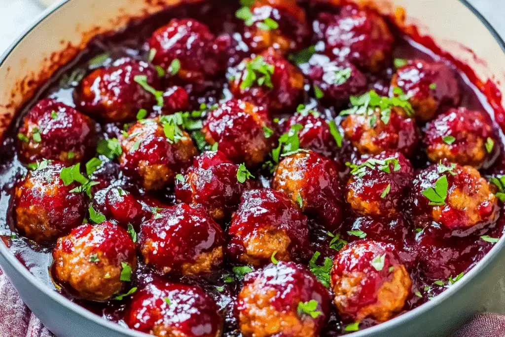 Quick Cranberry Meatballs