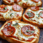 Quick Mini Garlic Toast Pizzas