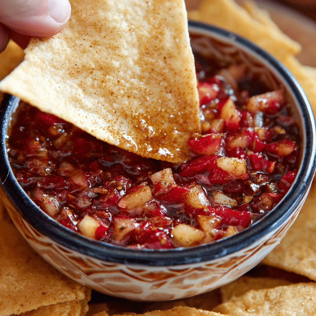 Quick Salsa with Cinnamon Chips