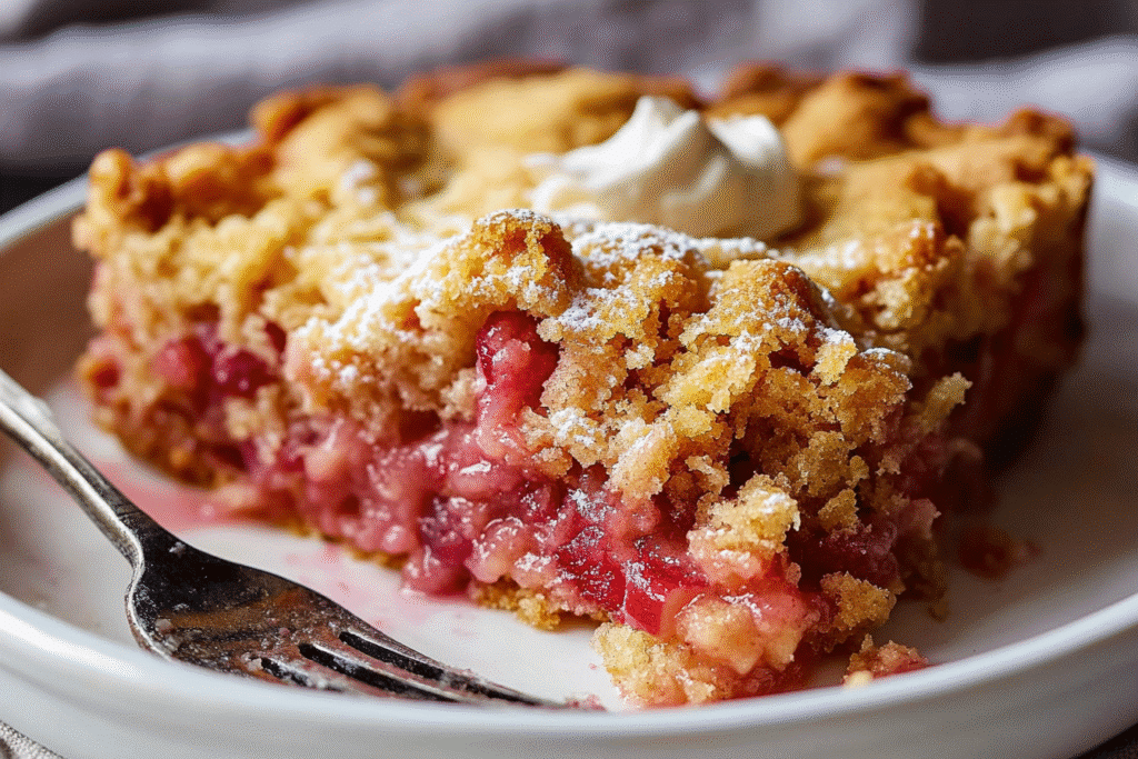 Rhubarb Dump Cake