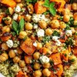 Roasted Carrot, Quinoa, and Chickpea Salad with Lemon Dressing